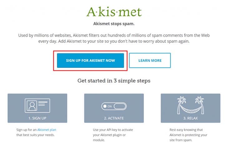 نحوه ساخت حساب کاربری Akismet